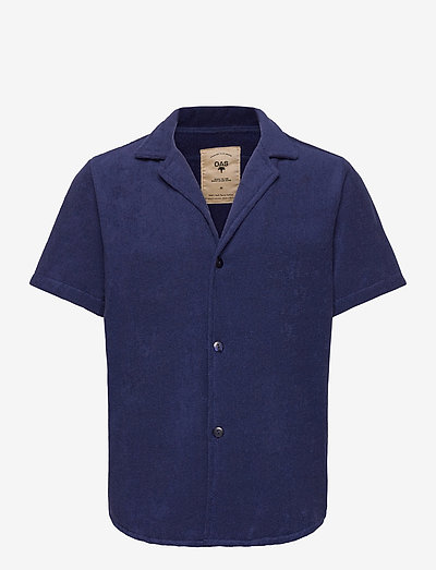 Navy Cuba Terry Shirt - basic shirts - blue