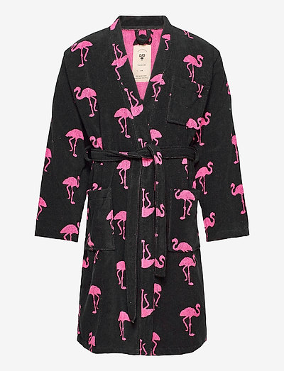 The Flamingo Robe - kylpytakit - black
