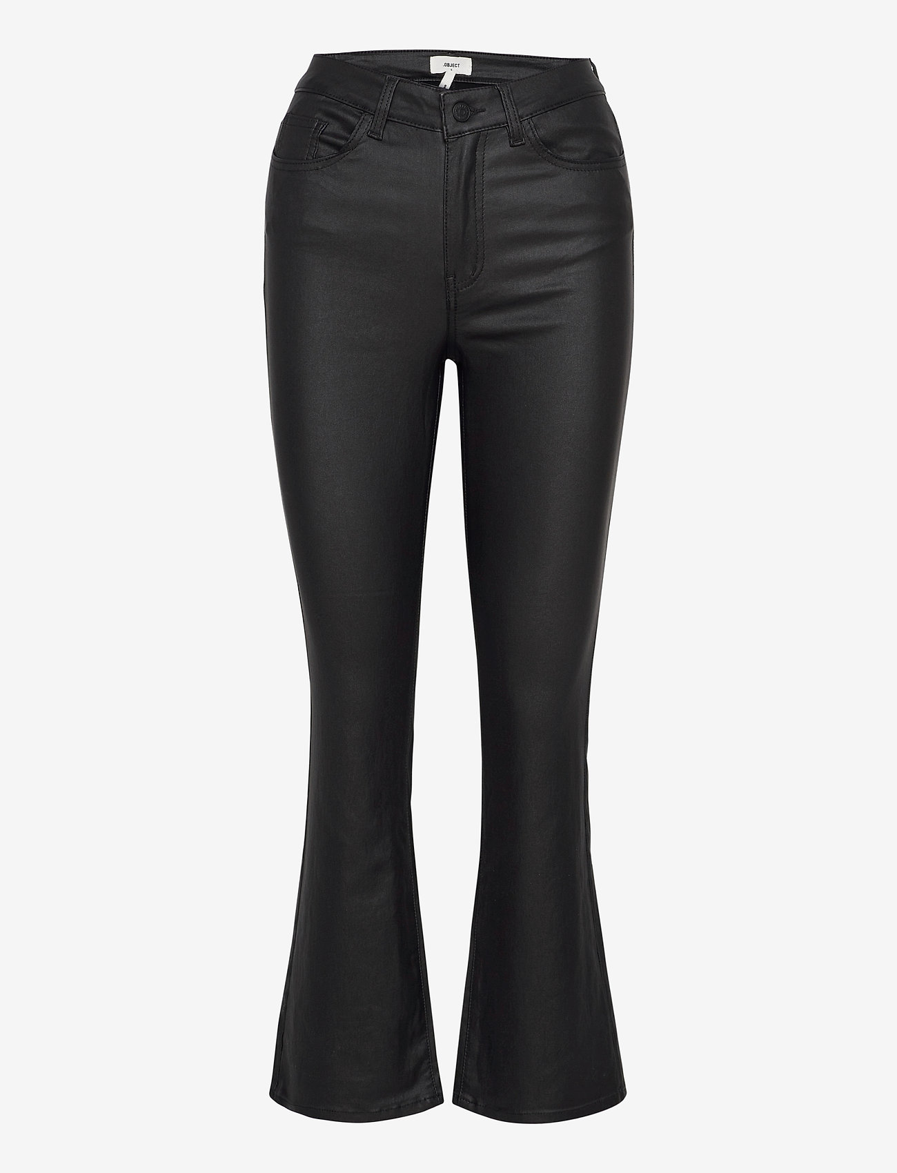Object Objbelle Mw 7/8 Coated Flared Pant - Jeans | Boozt.com