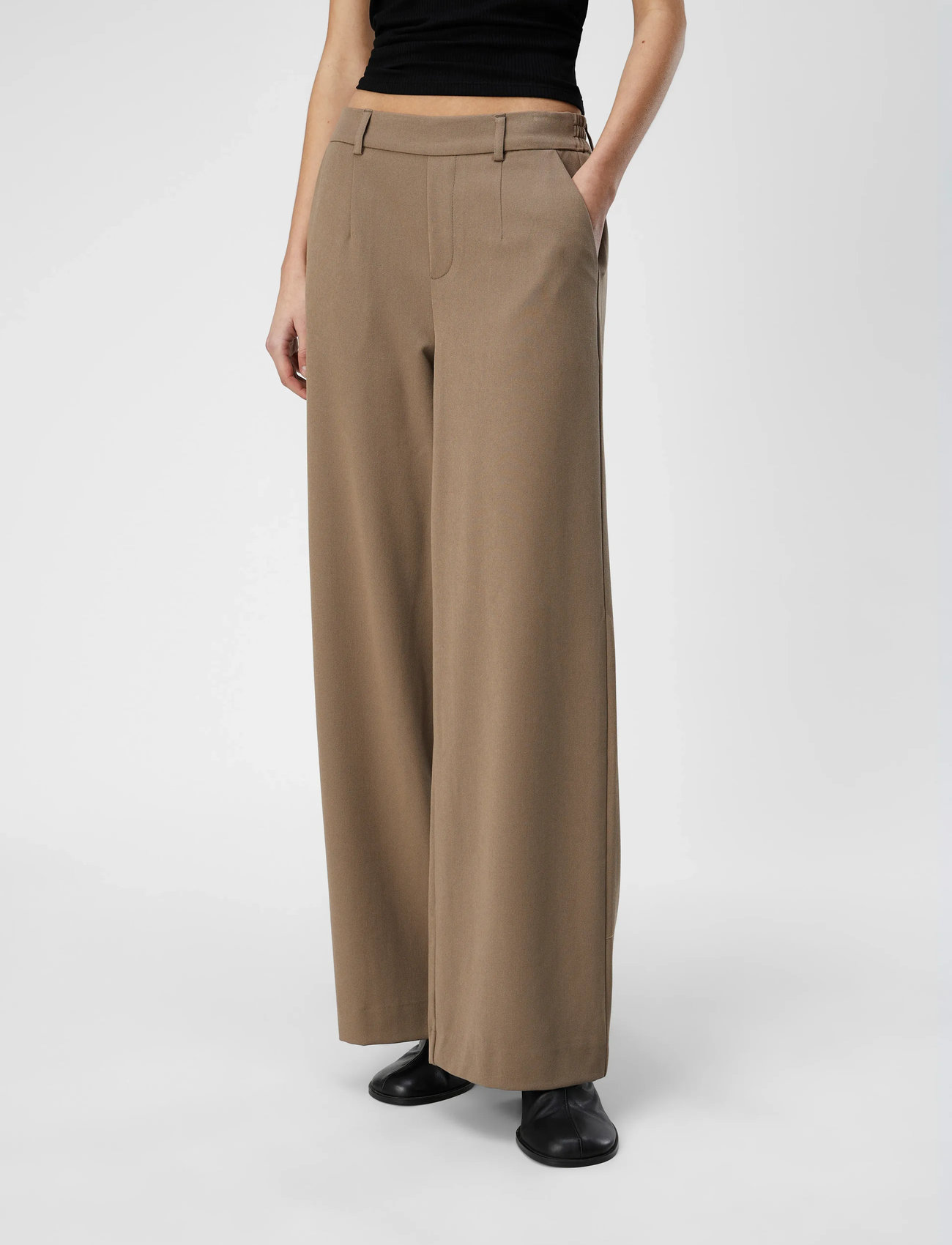 Object Objlisa Wide Pant Noos, 40, Brown, Bukser > Brede Ben, Dame