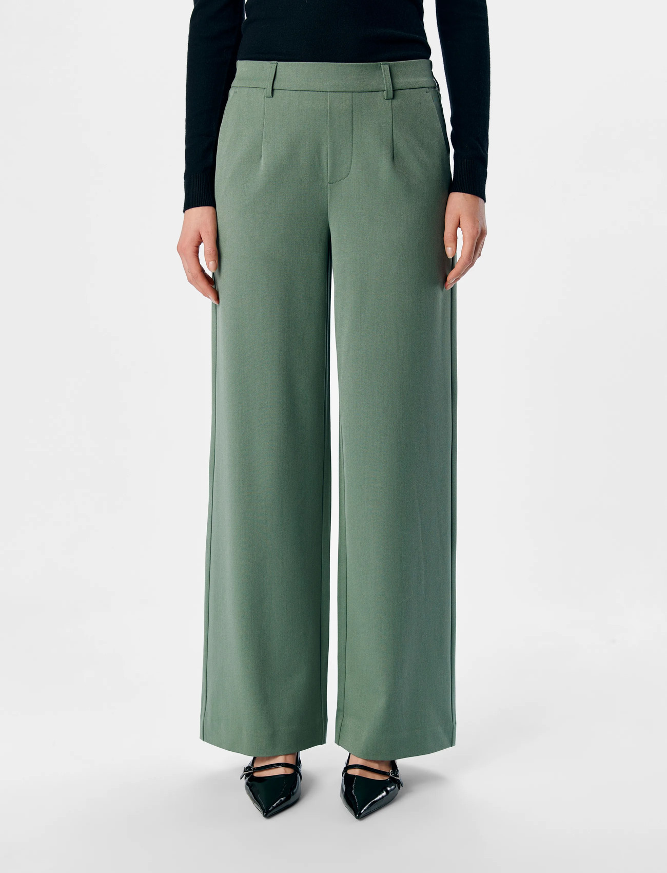 Object Objlisa Wide Pant Noos, 36, Green, Bukser > Brede Ben, Dame