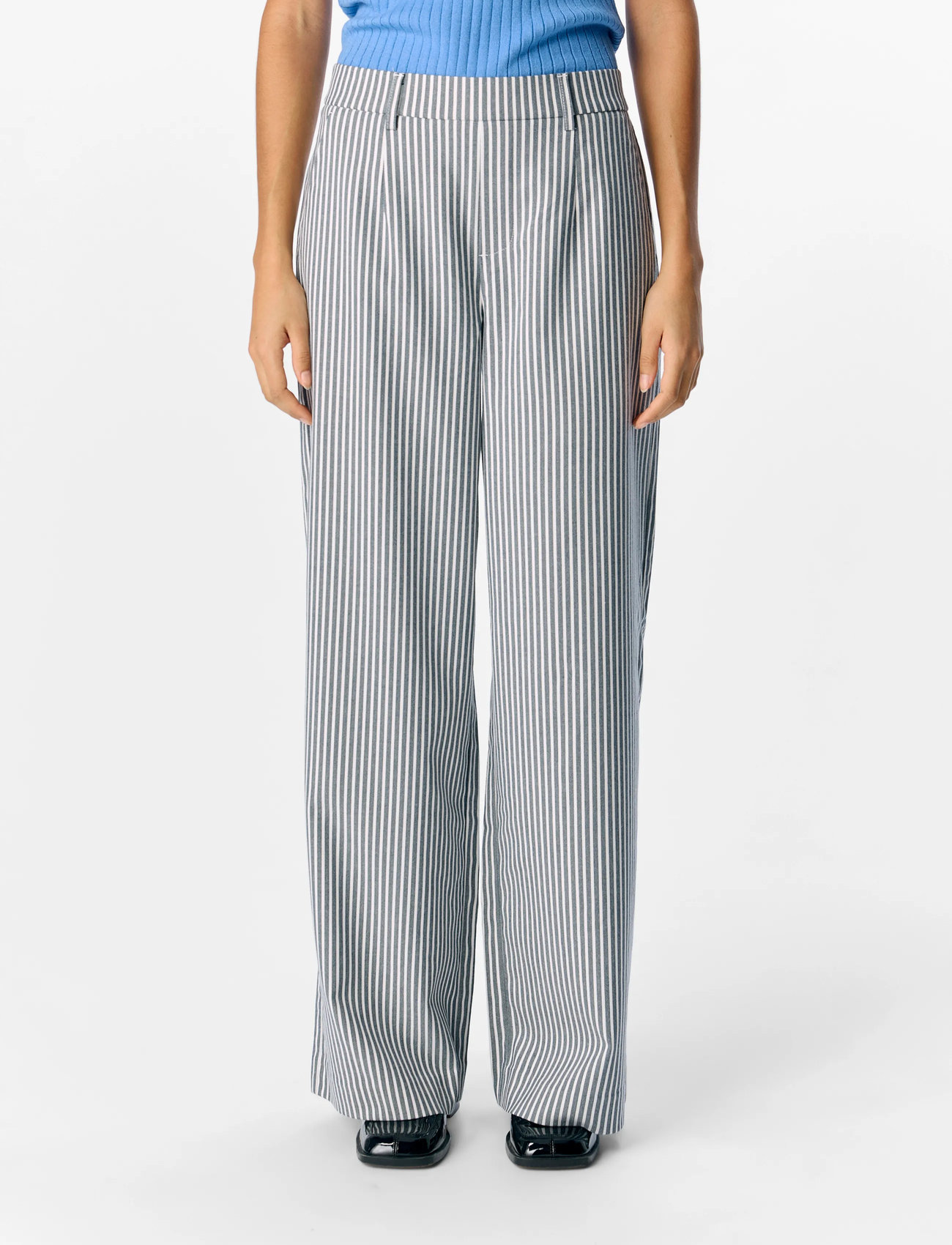 Object Objlisa Wide Pant Aop Noos, 44, Green, Bukser > Brede Ben, Dame