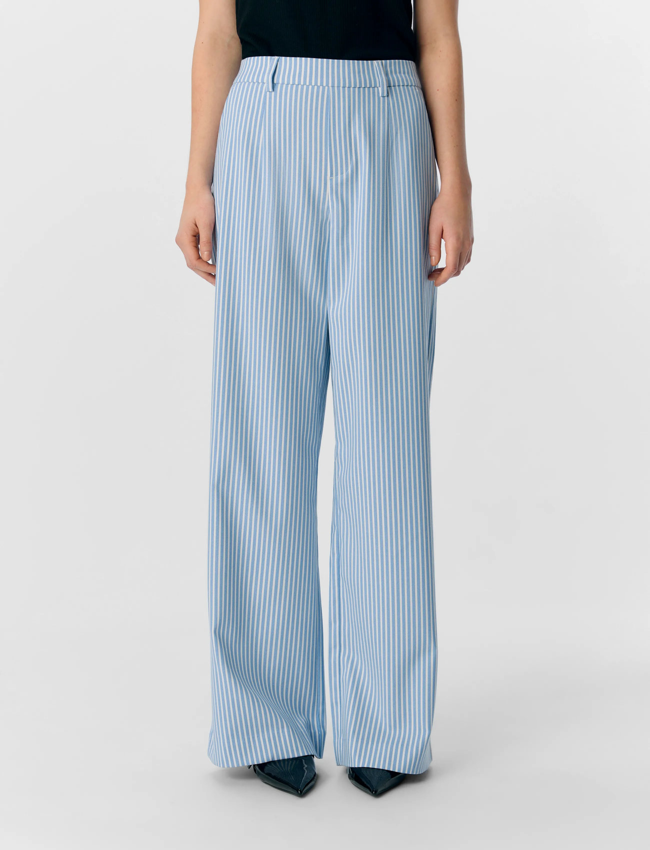 Object Objlisa Wide Pant Aop Noos, 42, Blue, Bukser > Brede Ben, Dame