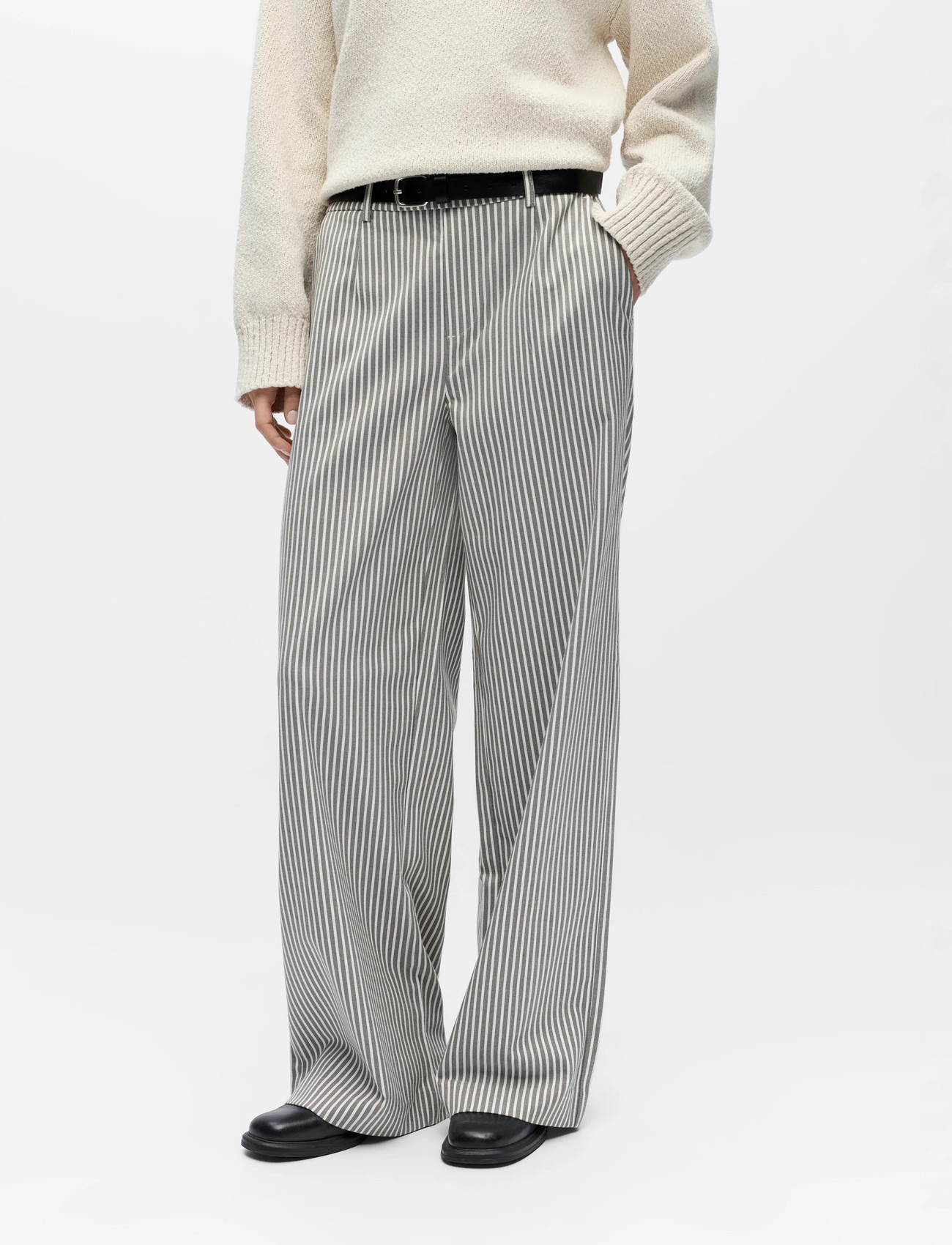 Object Objlisa Wide Pant Aop Noos, 38, Cream, Bukser > Brede Ben, Dame