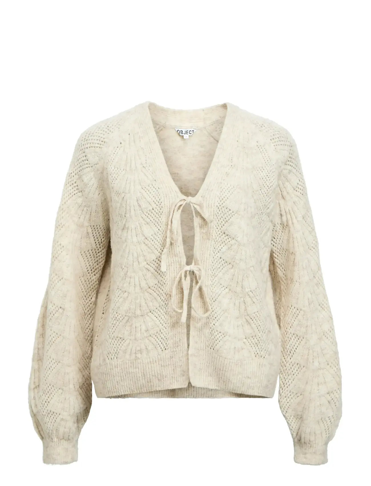 OBJECT Objflora Re L/S Knit Cardigan Noos Grau - XS - Damen