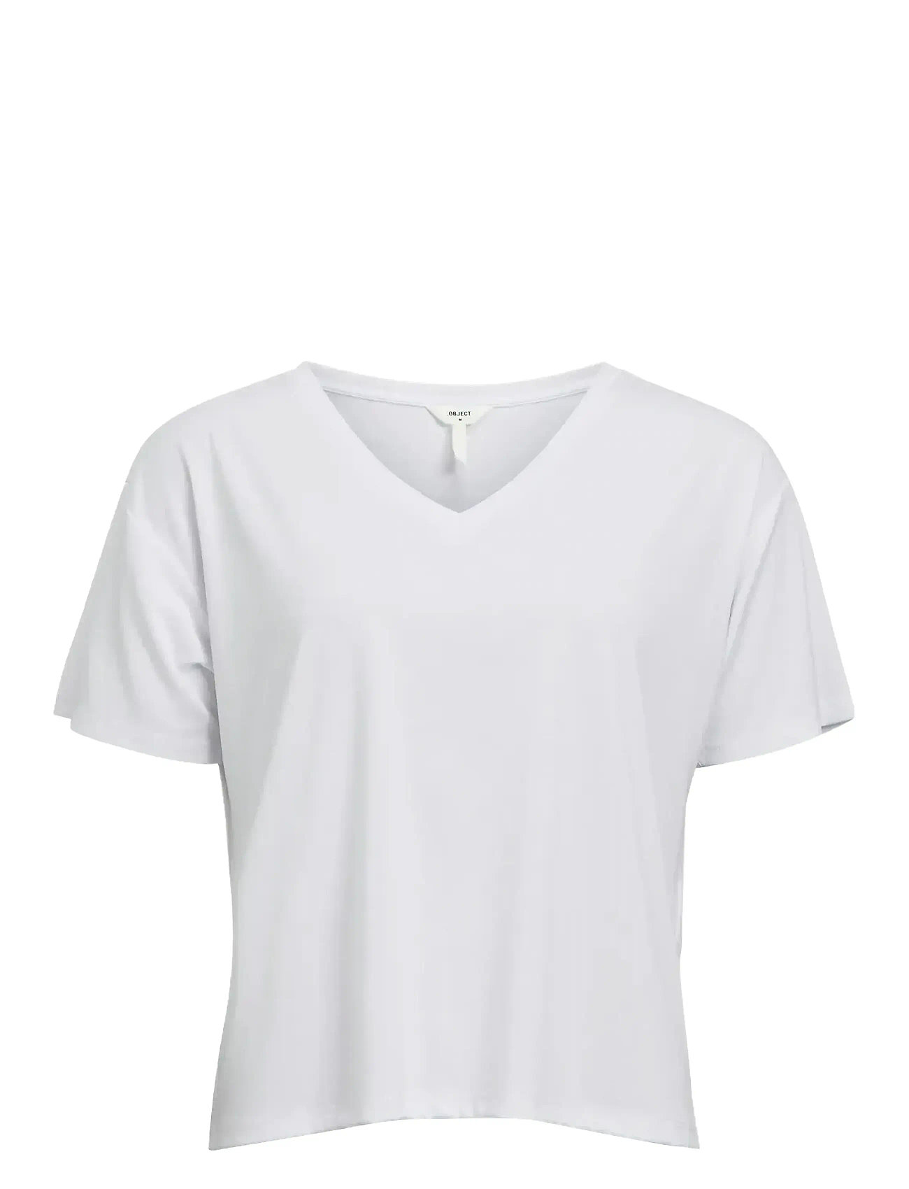 OBJECT Objannie Re S/S V-Ausschnitt Oberteil Noos Weiß - S - Damen