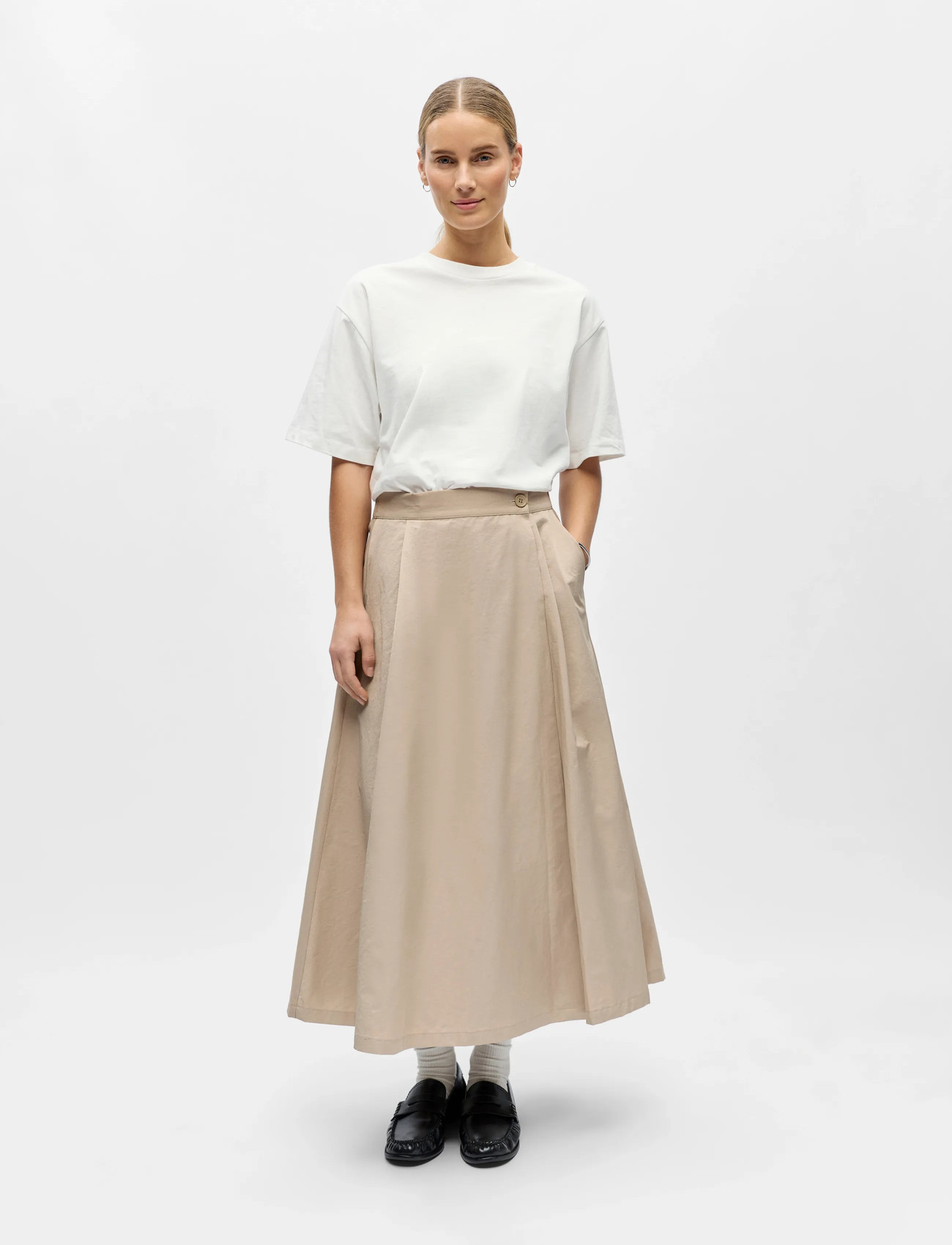 Object Objdina Oz Hw Skirt Rep, 36, Beige, Nederdele > Maxi Nederdele, Dame