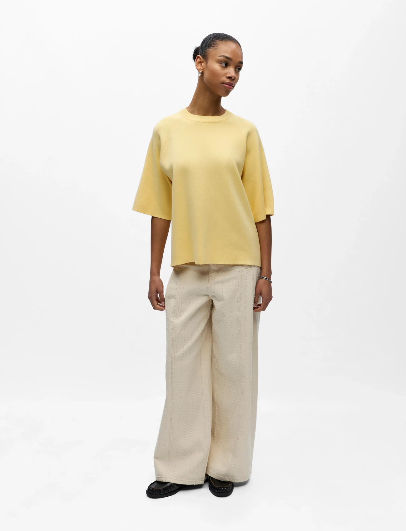 Object Objreynard 2/4 Knit Pullover Noos, XS, Yellow, Strik > Trøjer, Dame