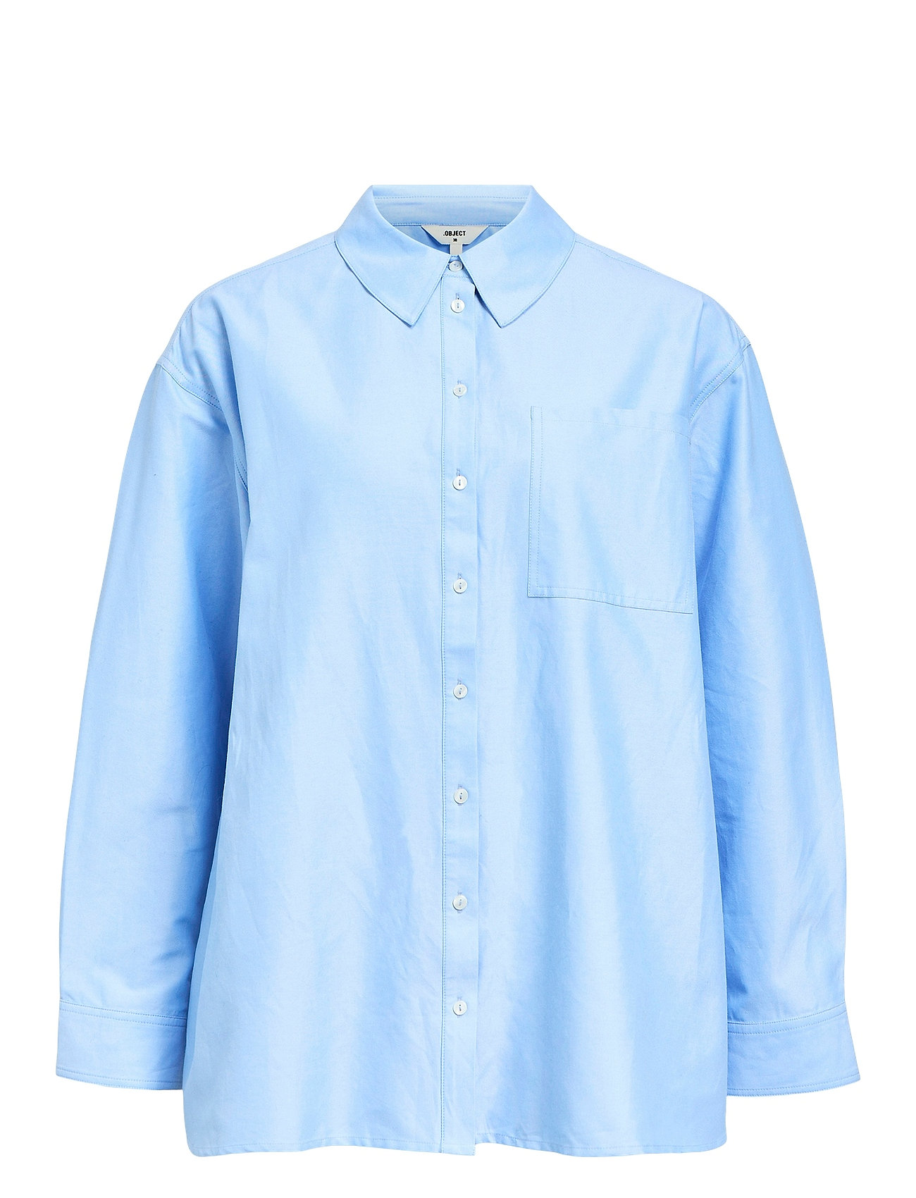 Object Objzane Lo L/S Shirt Cc2 Ss, 36, Blue, Skjorter > Langærmede, Dame