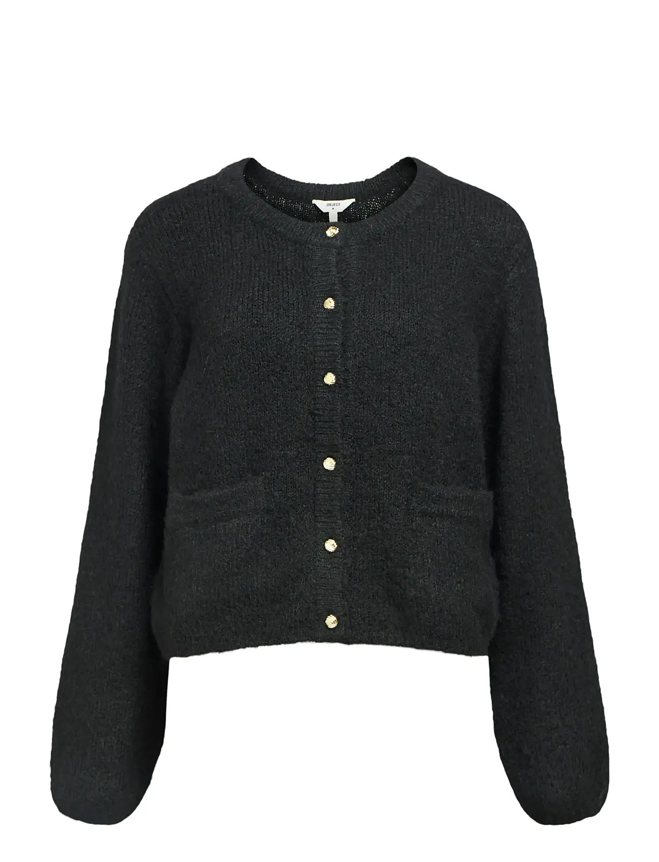 OBJECT Objsaggia Re L/S Knit Cardigan Noos Schwarz - M - Damen