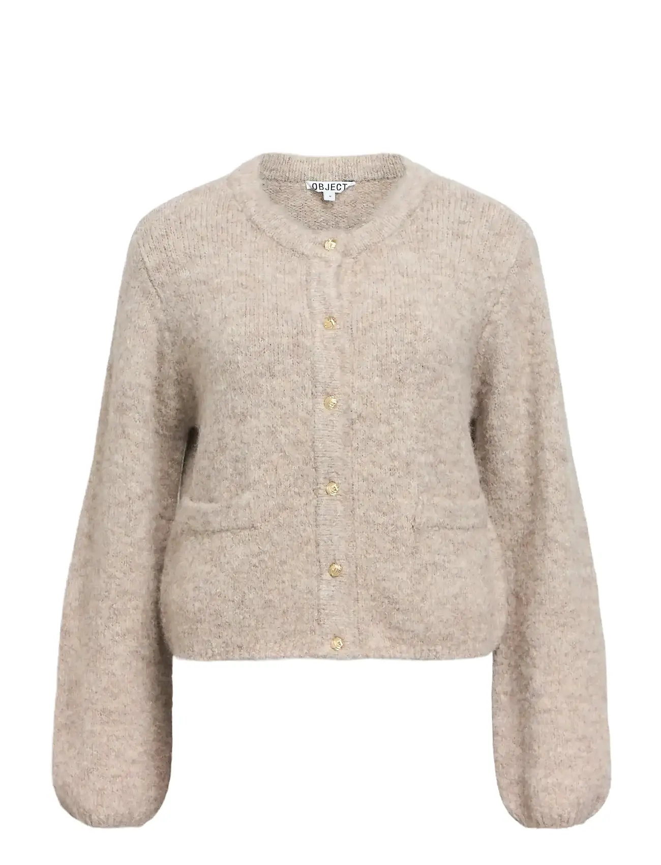 OBJECT Objsaggia Re L/S Knit Cardigan Noos Beige - M - Damen