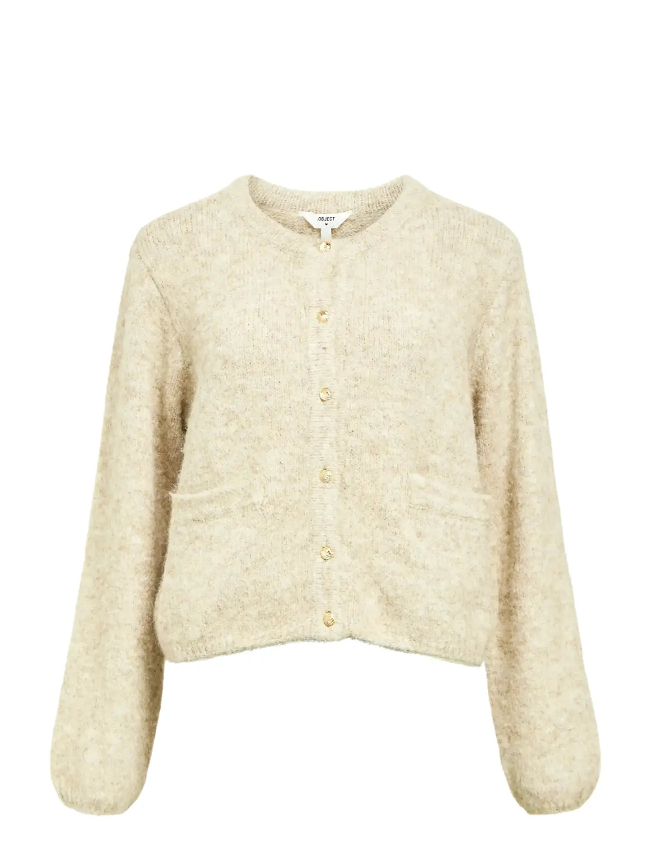 OBJECT Objsaggia Re L/S Knit Cardigan Noos Cream - S - Damen