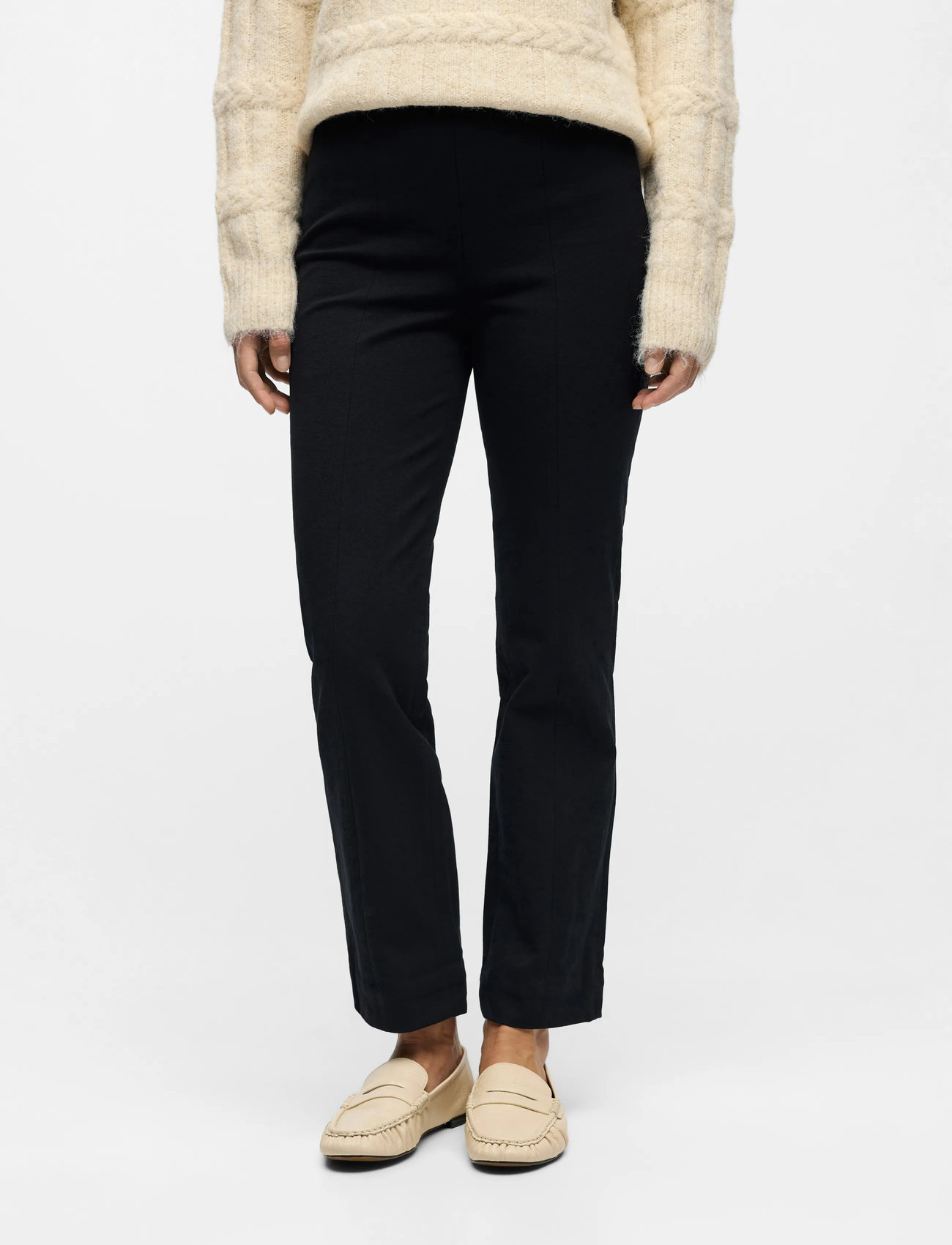 Object Objlake Mw Sli Ankle Pant Noos, 38 x 32, Black, Bukser > Slim Fit-Bukser, Dame