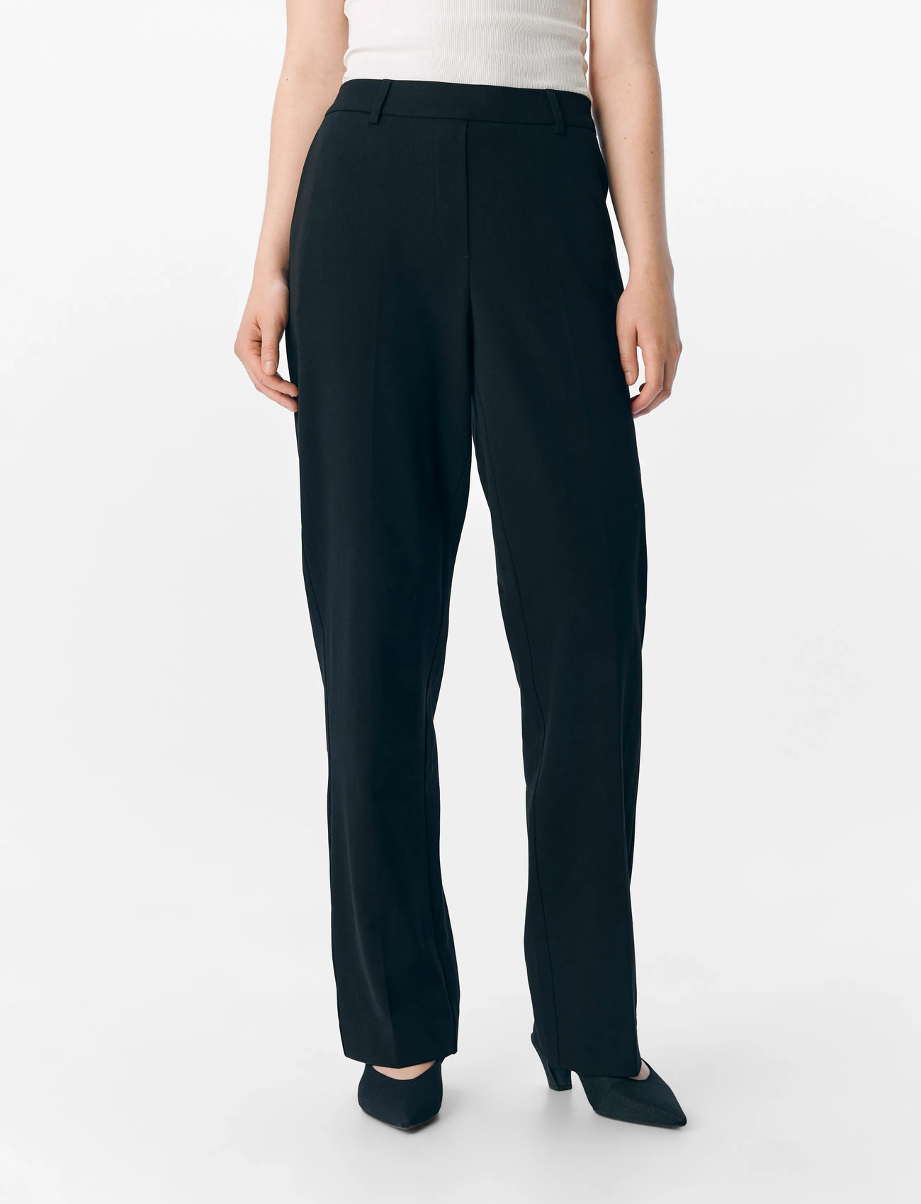 Object Objlisa Mw Straight Pant Noos, 44 x 32, Black, Bukser > Lige Ben, Dame