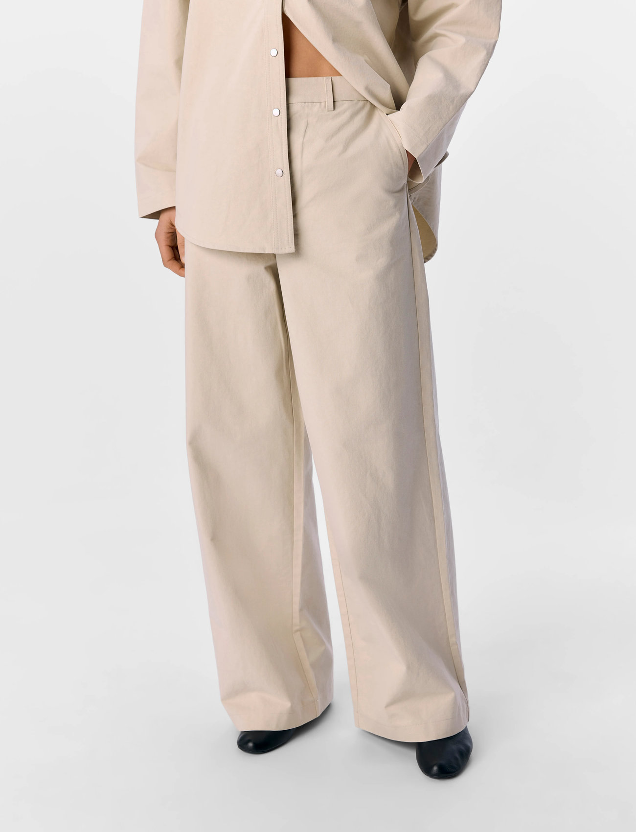 Object Objyale Mw Lo Pant E Ss Fair, XS, Beige, Bukser > Jakkesætsbukser, Dame