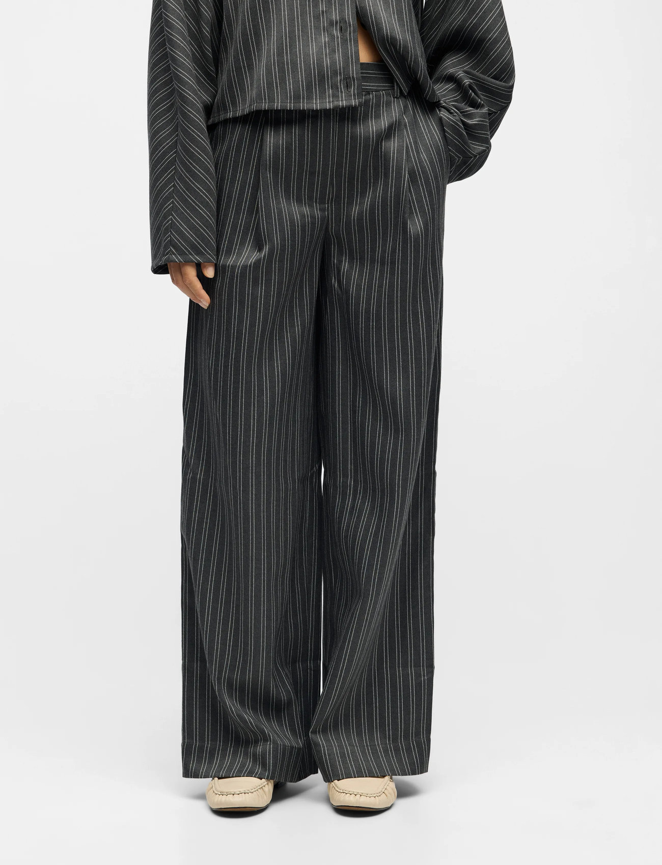 Object Objenna Lo Mw Pant 142, 38, Grey, Bukser > Brede Ben, Dame
