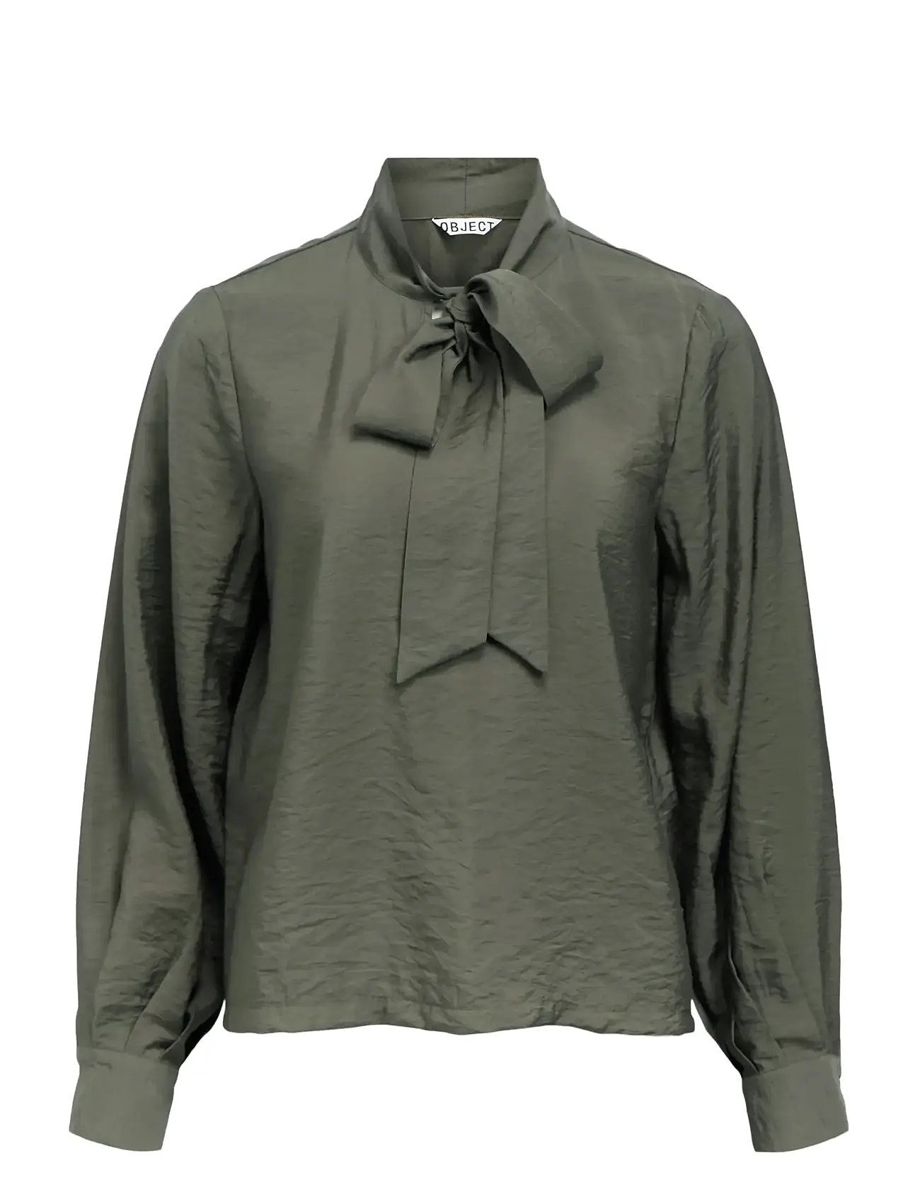 OBJECT Objjacira L/S Re Bow Shirt Noos Khaki - 36 - Damen