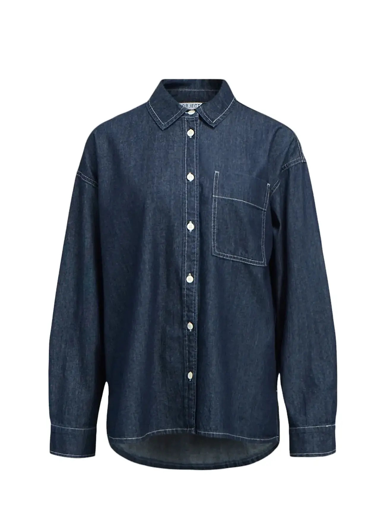 OBJECT Objgina L/S Lo Denim Shirt Noos Blau - 36 - Damen
