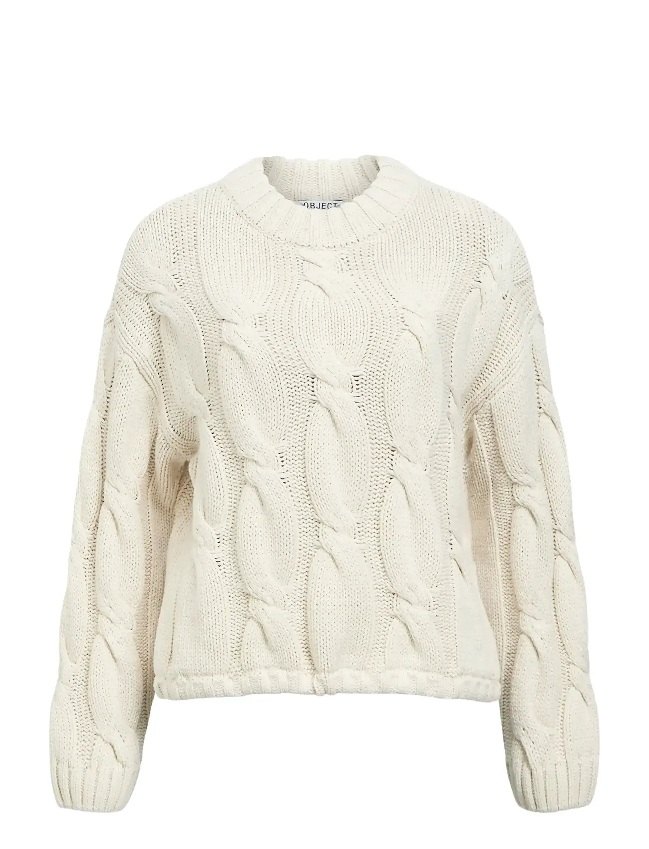 OBJECT Objbay L/S Lo Knit Pullover E Pa 25 Cream - L - Damen