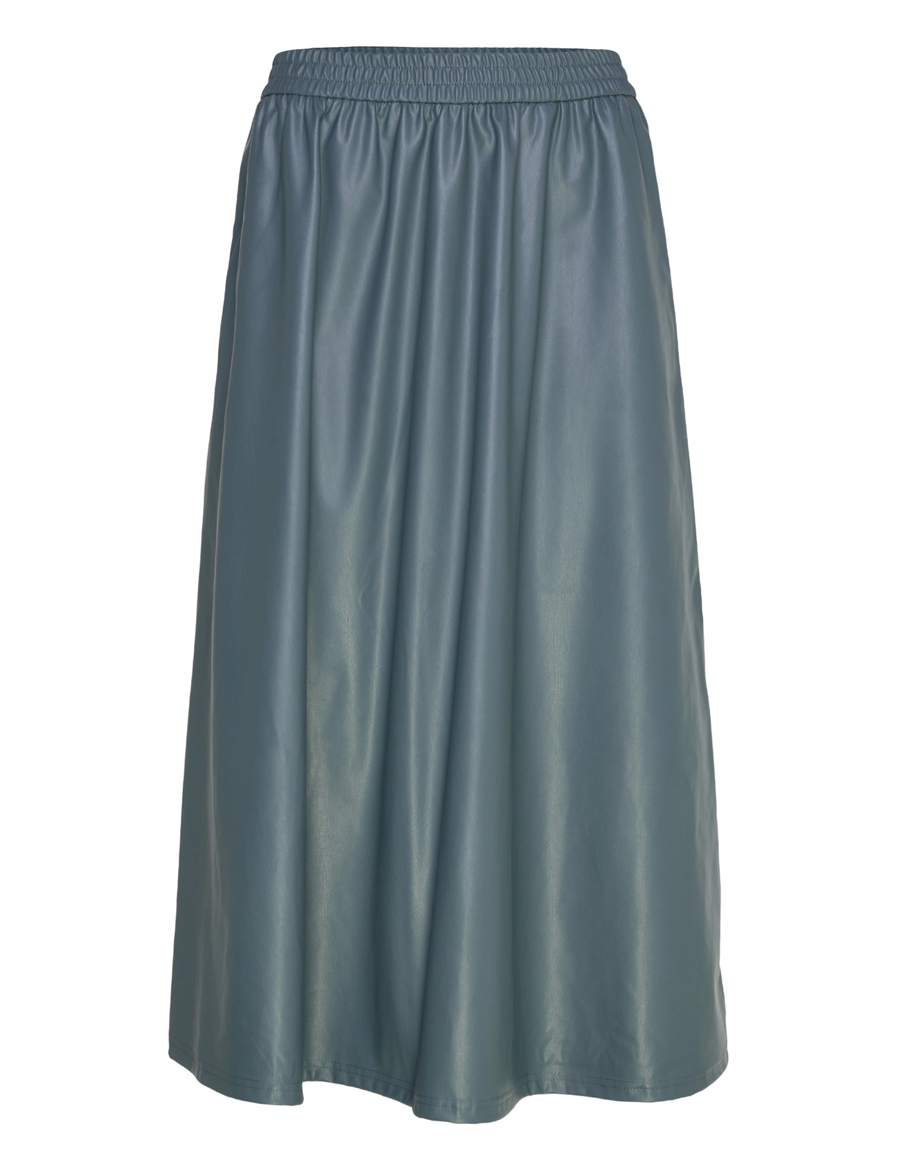 Object Objemery Mw Lose Coated Skirt 143, 42, Green, Nederdele > Knælange Og Midi Nederdele, Dame