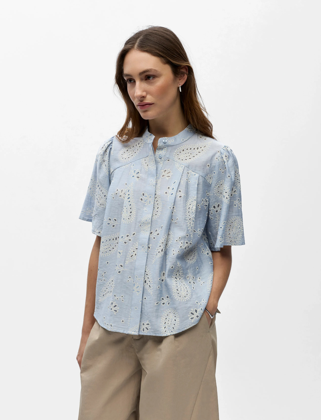 Object Objviola S/S Top E Vip 26, 36, Blue, Bluser > Kortærmede, Dame