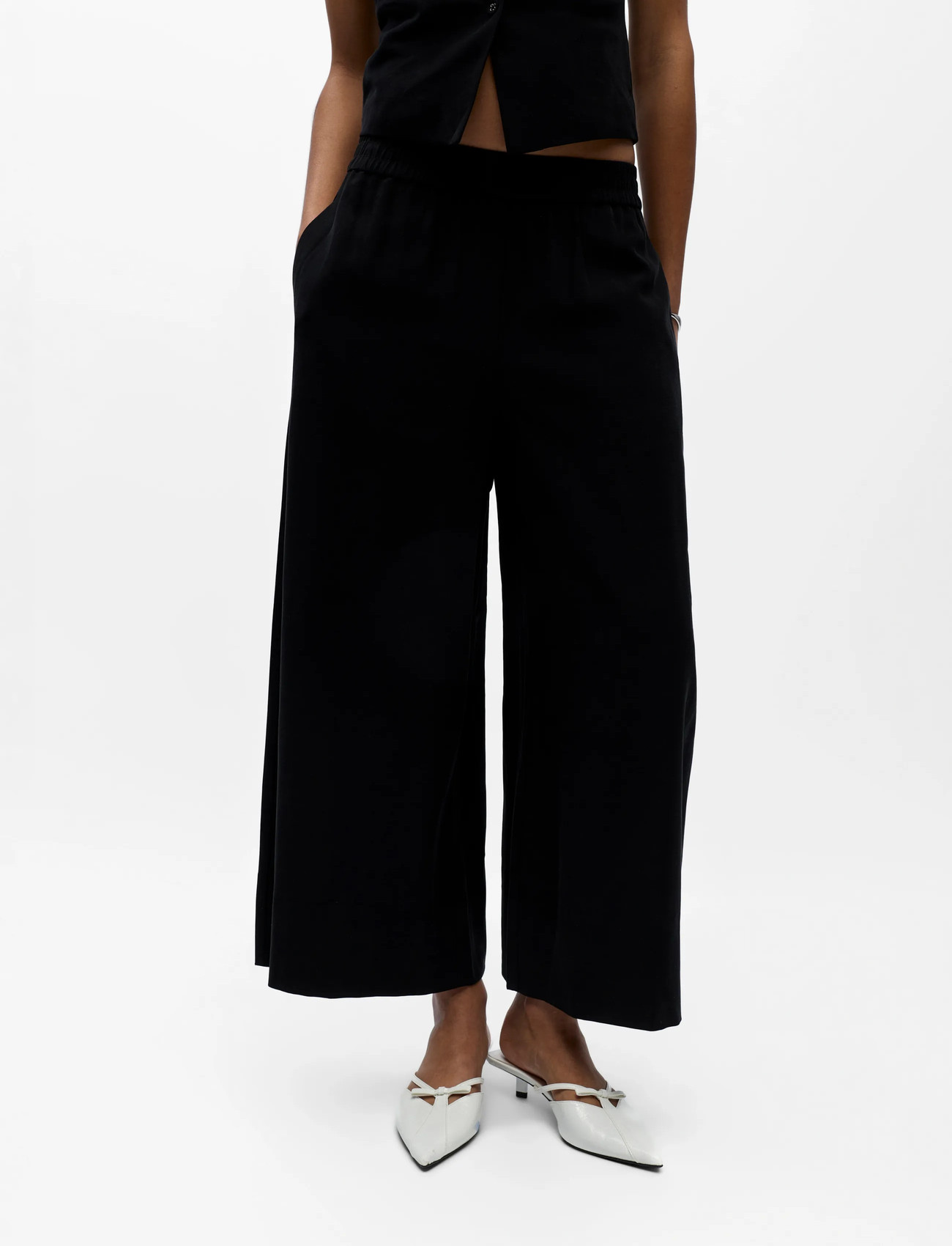 Object Objharriet Mw Lo Culotte Pant E Vip 26, 40, Black, Bukser > Culottes, Dame
