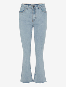 OBJMARINA BELLE KICKFLARED DENIM JEANS - utsvängda jeans - light blue denim
