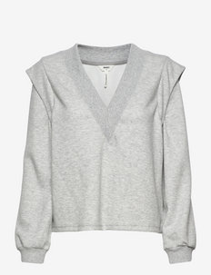 OBJILONA  MEZA SWEAT L/S PULLOVER PB11 - sporta džemperi un džemperi ar kapuci - light grey melange