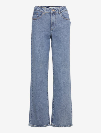 OBJMARINA MW DENIM JEANS - džinsa bikses ar taisnām starām - medium blue denim