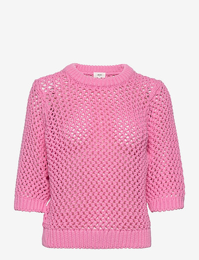 OBJRONASKA KNIT S/S TOP 120 - džemperi - begonia pink
