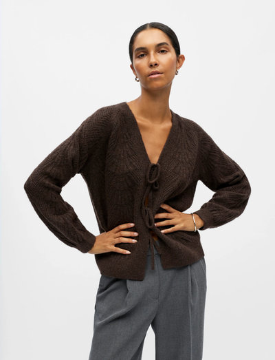 Objsaggia Knit Cardigan Humus Melange - Object | Shop online Bij Keesje