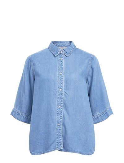 Objframe Re L S Top Medium Blue Denim