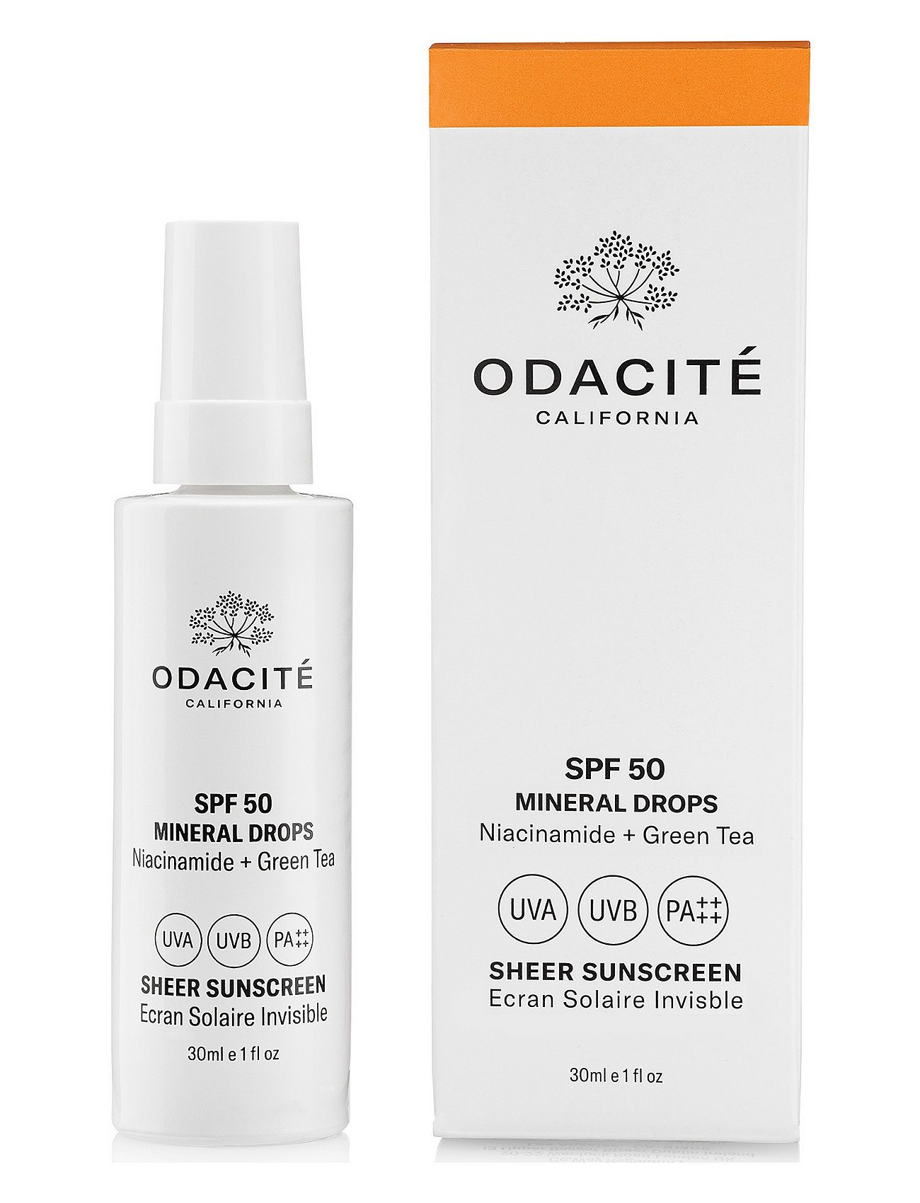 Mineral Drops Spf50 Sunscreen Solcreme Ansigt Nude Odacité Skincare