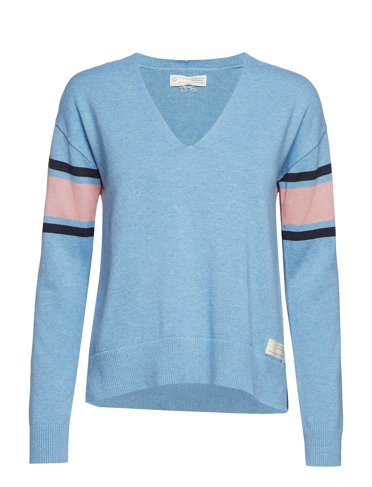 Borderlands V Neck Sweater Gebreide Trui Blauw Odd Molly odd molly kopen in de aanbieding Borderlands V Neck Sweater Gebreide Trui Blauw Odd Molly odd molly kopen in de aanbieding
