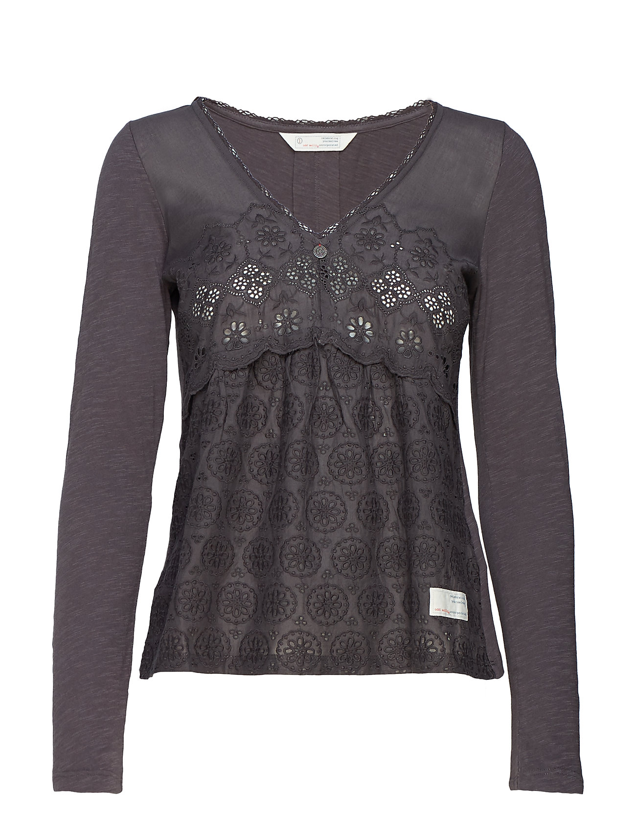 Circular Blouse Lange Mouwen Grijs Odd Molly odd molly kopen in de aanbieding