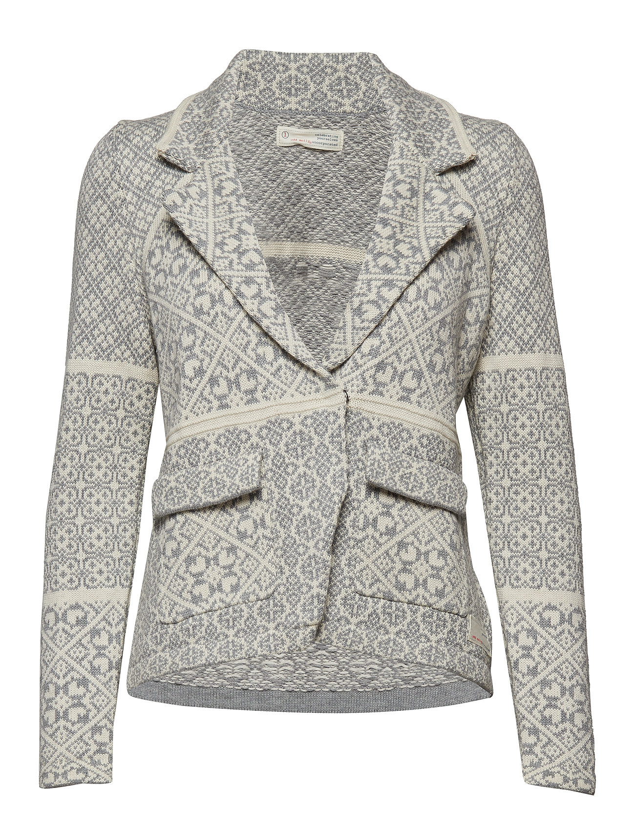 Fractal Spirit Cardigan Gebreide Trui Grijs Odd Molly odd molly kopen in de aanbieding