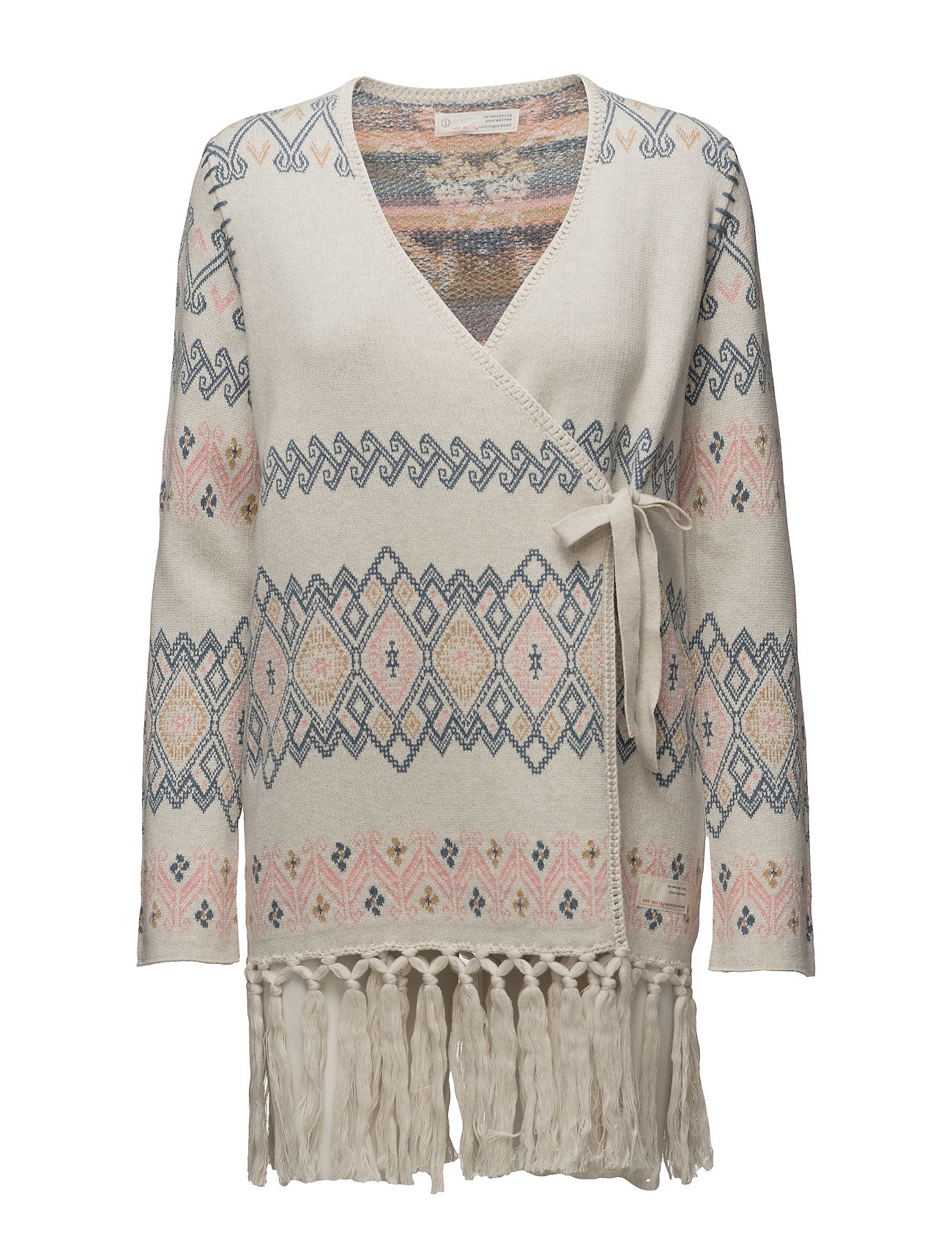 Tropical Heat Wrap Cardigan Gebreide Trui Creme Odd Molly odd molly kopen in de aanbieding