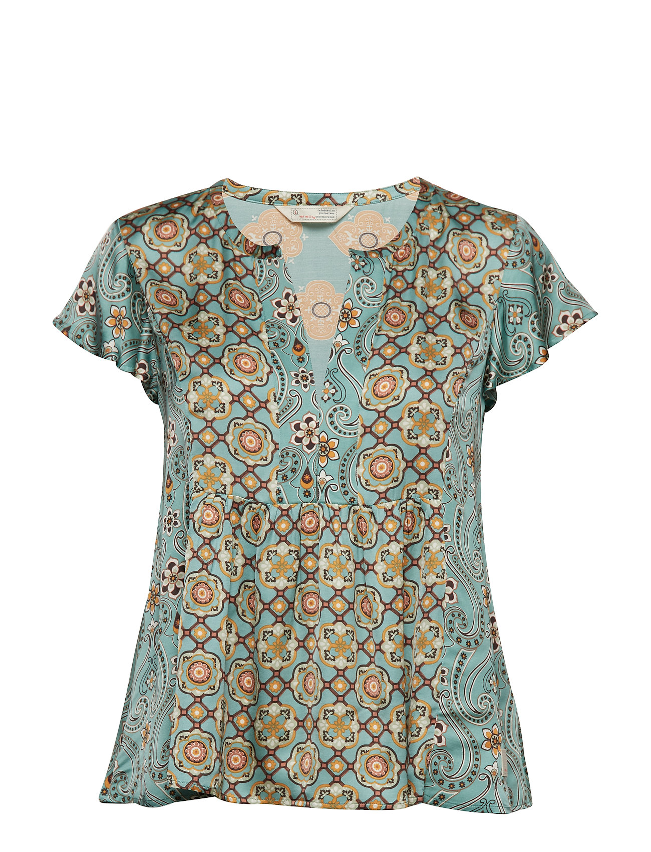 Funky Belle Blouse Korte Mouwen Blauw Odd Molly odd molly kopen in de aanbieding Funky Belle Blouse Korte Mouwen Blauw Odd Molly odd molly kopen in de aanbieding