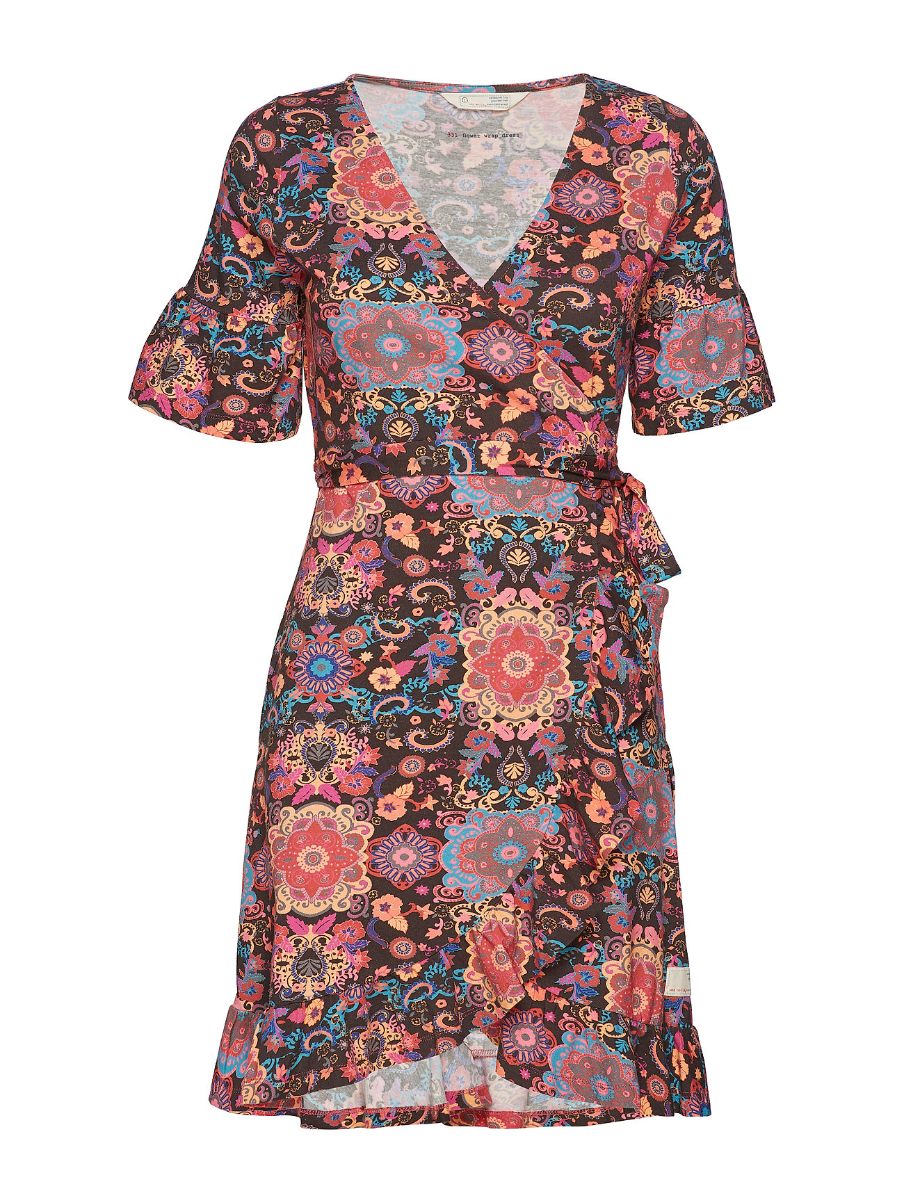Flower Wrap Dress Korte Jurk Multipatroon Odd Molly odd molly kopen in de aanbieding
