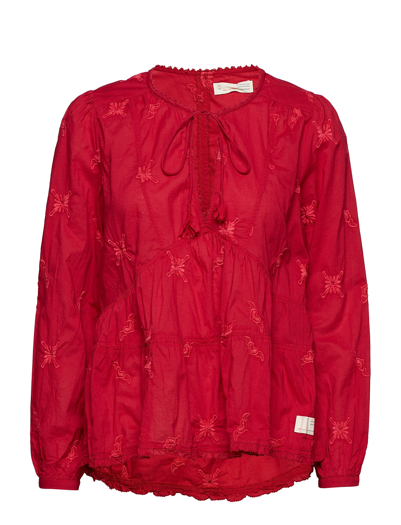 Sweet Symbolism Blouse Lange Mouwen Rood Odd Molly odd molly kopen in de aanbieding