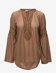 atmosphere l/s blouse - TOFFEE