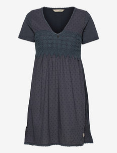 Finest Embroidery Dress - sukienki letnie - tornado blue