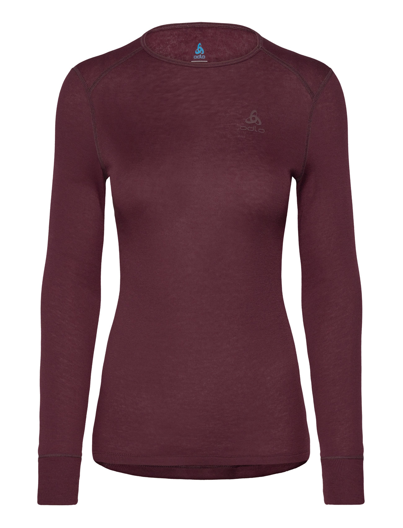 Odlo Odlo Bl Top Crew Neck L/S Active Warm Burgundy