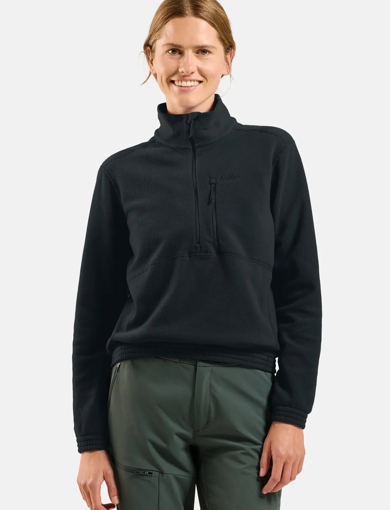 Odlo Classic Mid Layer 1/2 Zip, S, Black, Sport Clothing - Fleeces & Midlayers, Dame