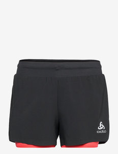 ODLO W 2in1 Shorts Zeroweight 3 Inch - træningsshorts - black - paradise pink