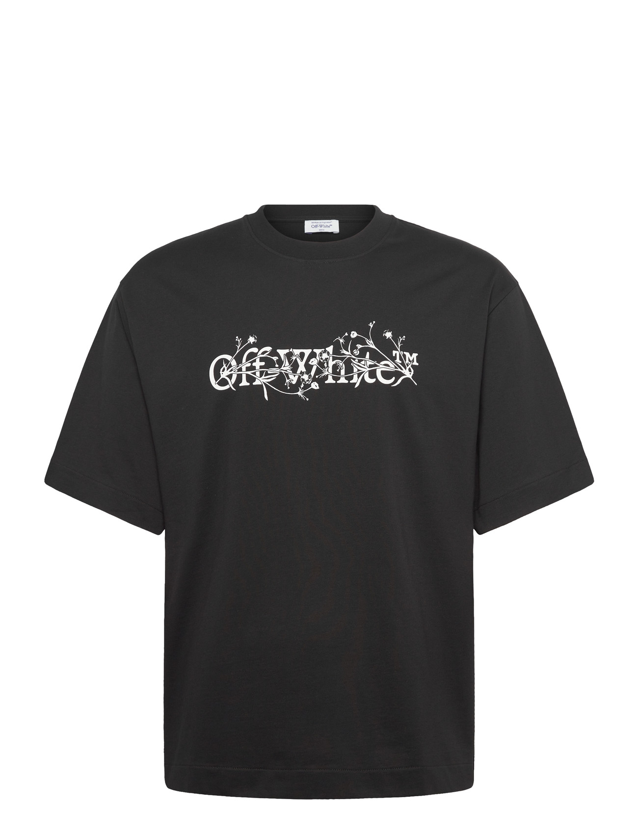 Off-White Bookish Flower Skate S/S Tee, M, Black, T-Shirts > Kortærmede, Herre