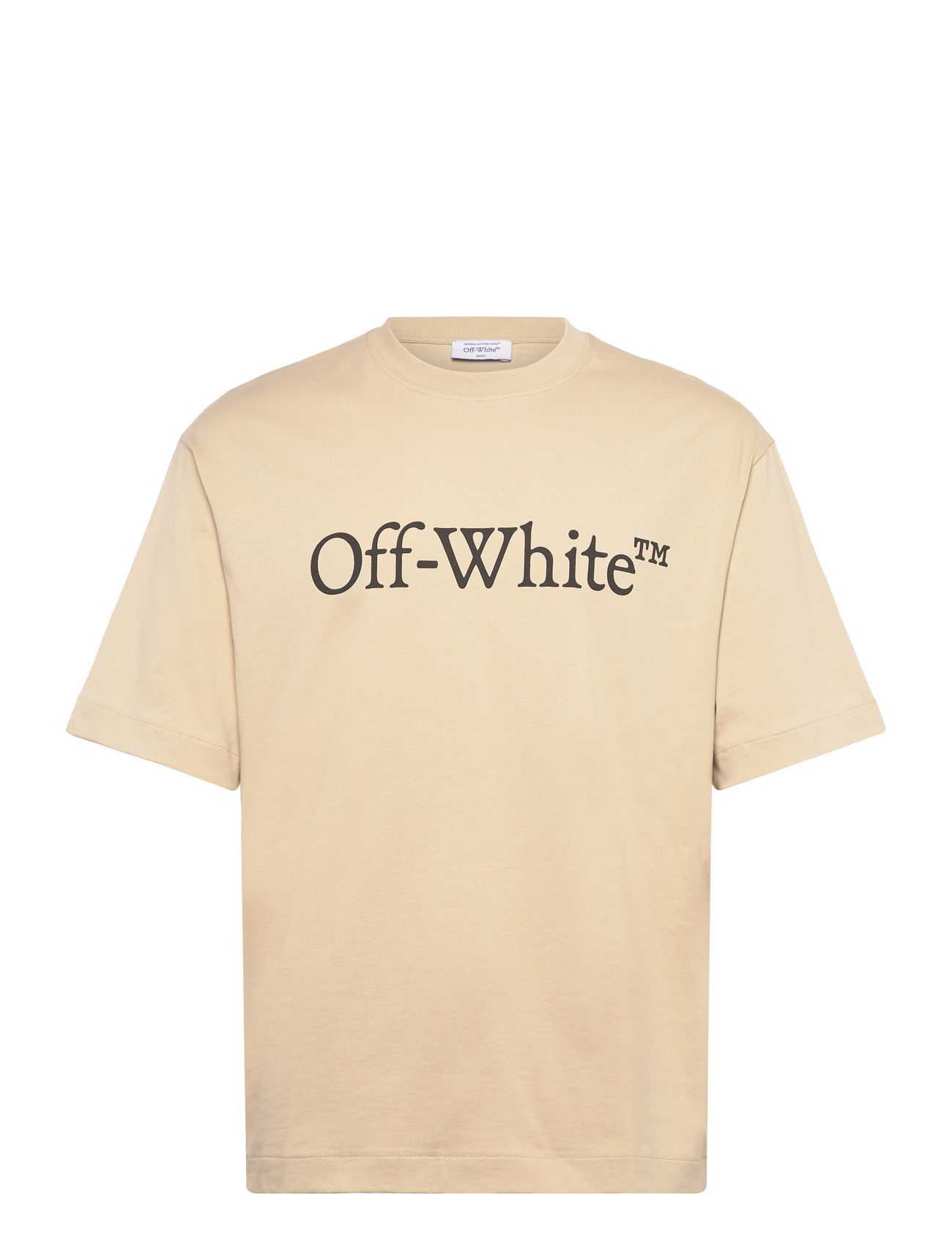 Off-White Big Bookish Skate S/S Tee, S, Beige, T-Shirts > Kortærmede, Herre