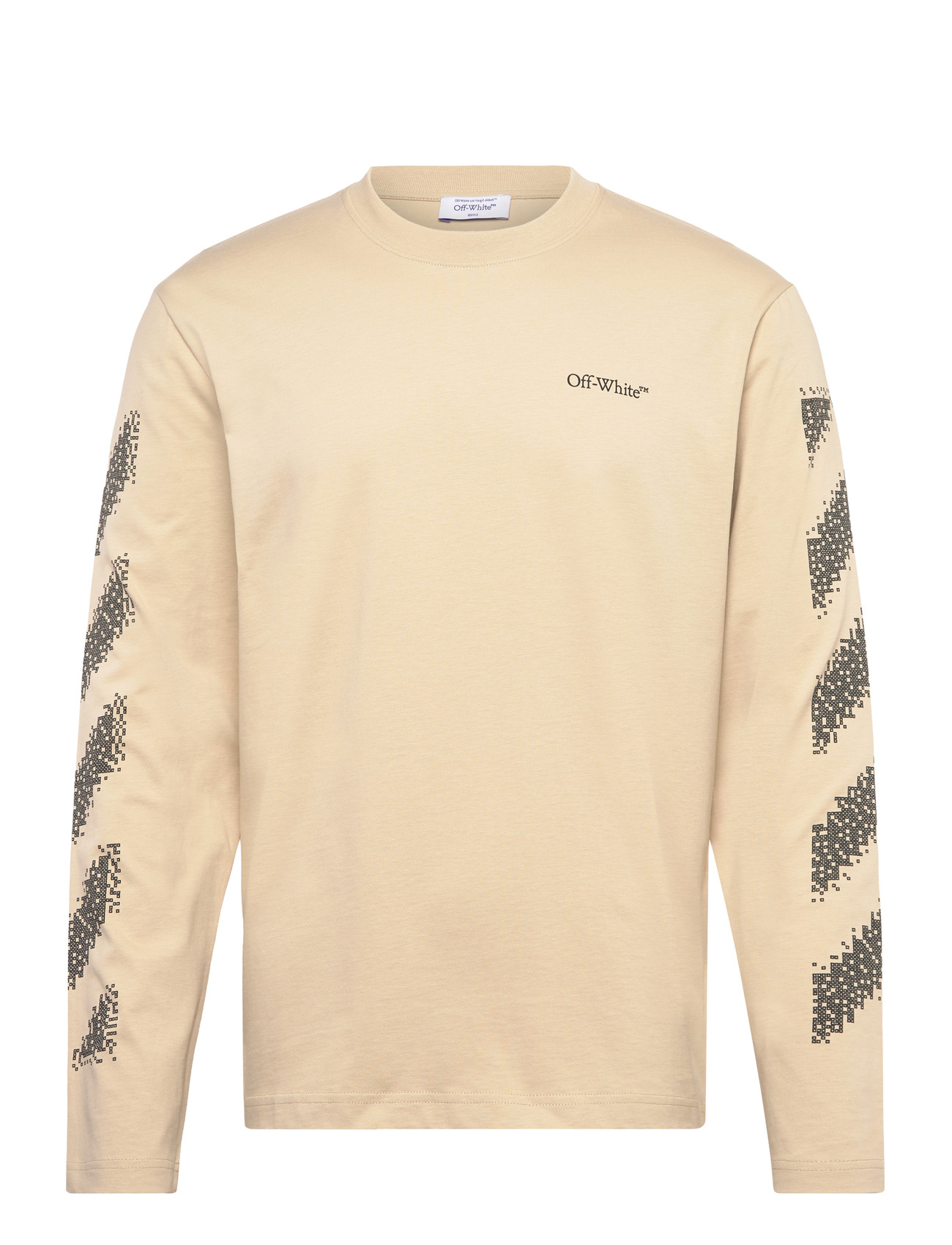 OFF-Weiß Pixel Diag Skate L/S Tee Beige - M - Herren
