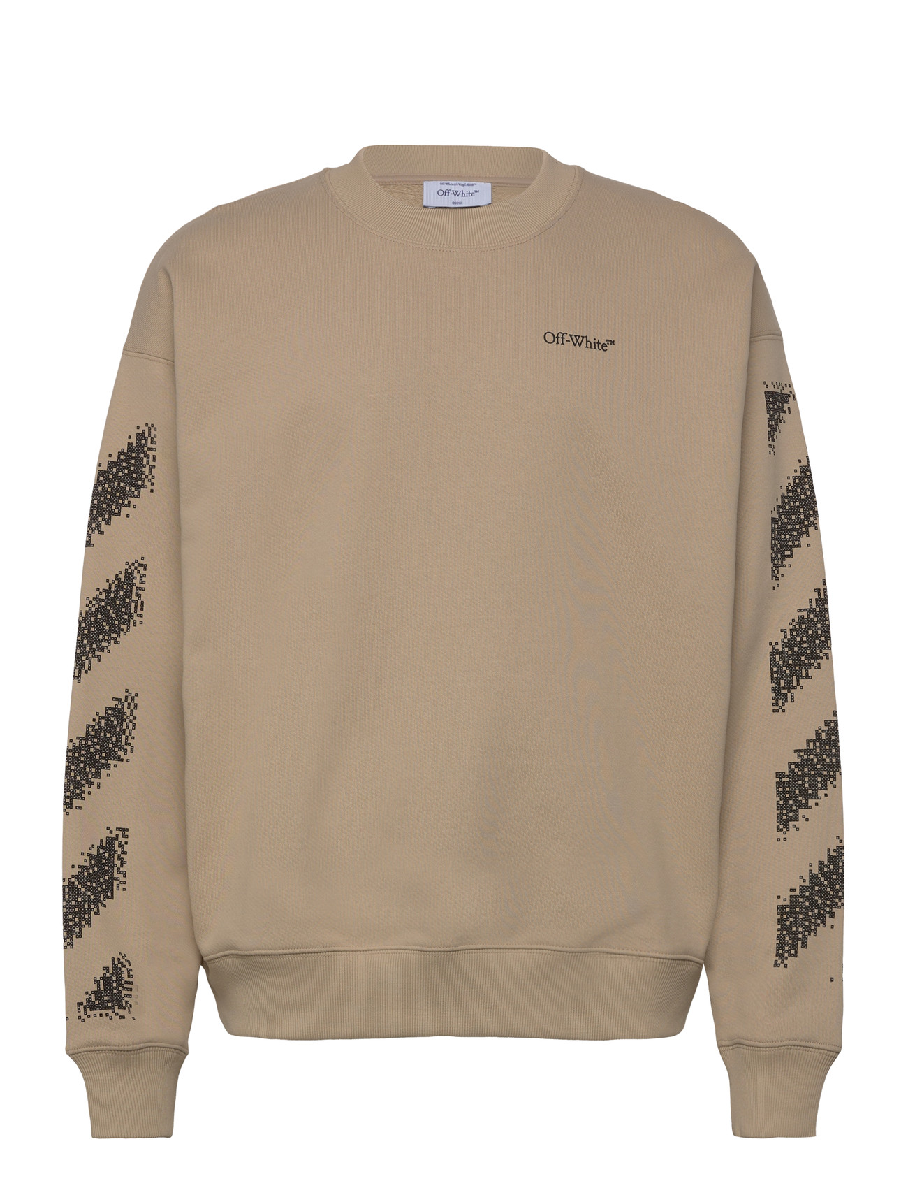Off-White Pixel Diag Skate Crewneck, M, Beige, Sweatshirts & Hættetrøjer > Sweatshirts, Herre