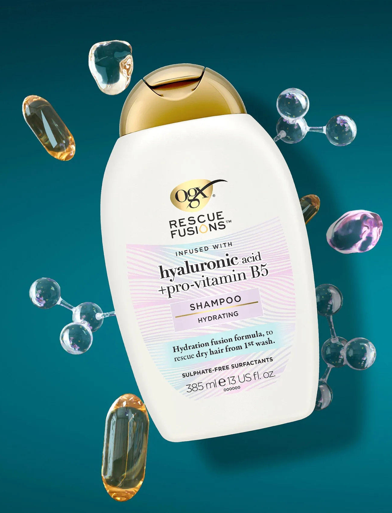 Ogx Rescue Fusions Hyaluronic Acid Shampoo 385 ml, 385 ml, White, Pleje > Shampoo, Dame